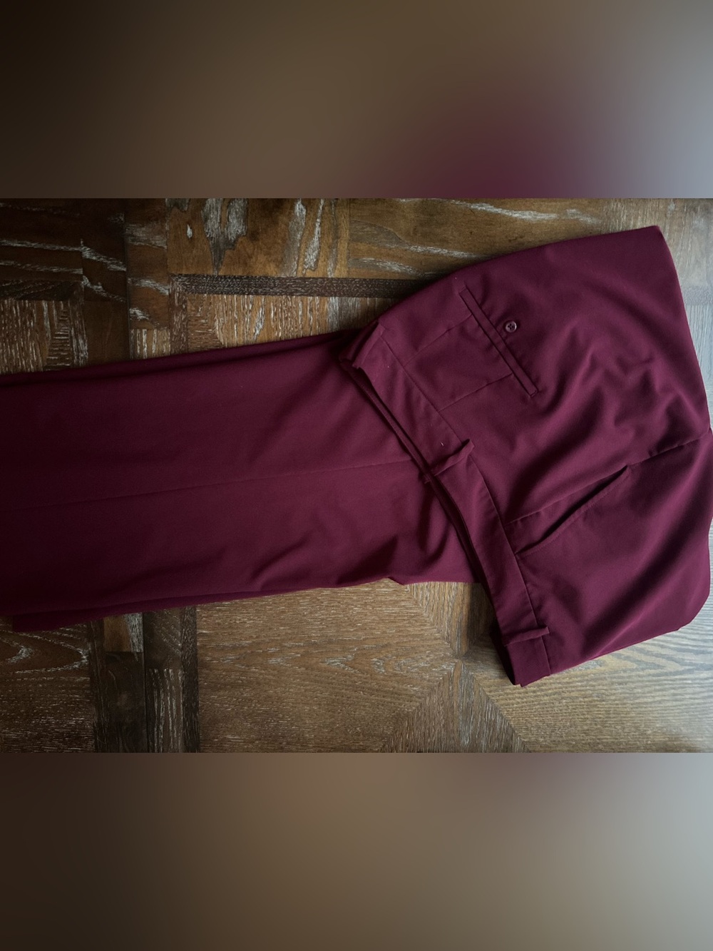 Worthington Women’s Wide Leg Dress Pants in Burgundy - Picture 2 of 4